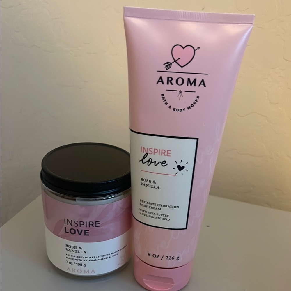 Bath and body works  Rose & Vanilla Body Care Set